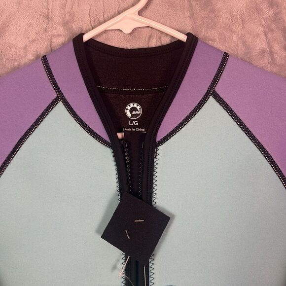 NWT BRP Seadoo Wet Suit 3mm Neoprene UV Protect Lilac Full Zip Jacket Size Large - Picture 2 of 12